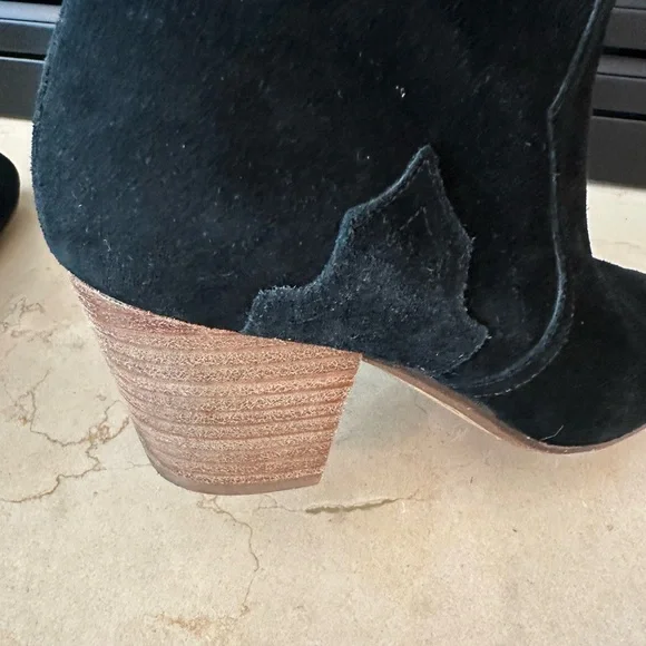 Isabel Marant Dicker Black Suede Leather Ankle Boots, 37/US 7, Good Condition - Picture 14 of 16
